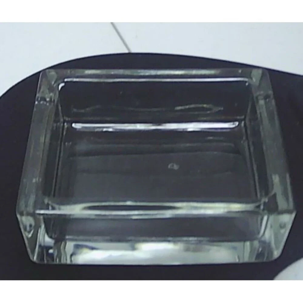 Vintage Heavy Beveled Glass Trinket Cigarette, Candy Lidded Box. QUALITY